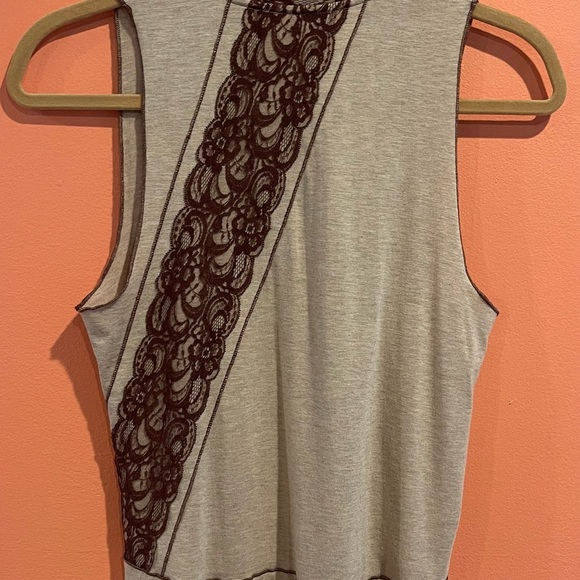 Anthropologie Tiny Brand Sleeveless Lace Cream Tank Size Small - Picture 3 of 8